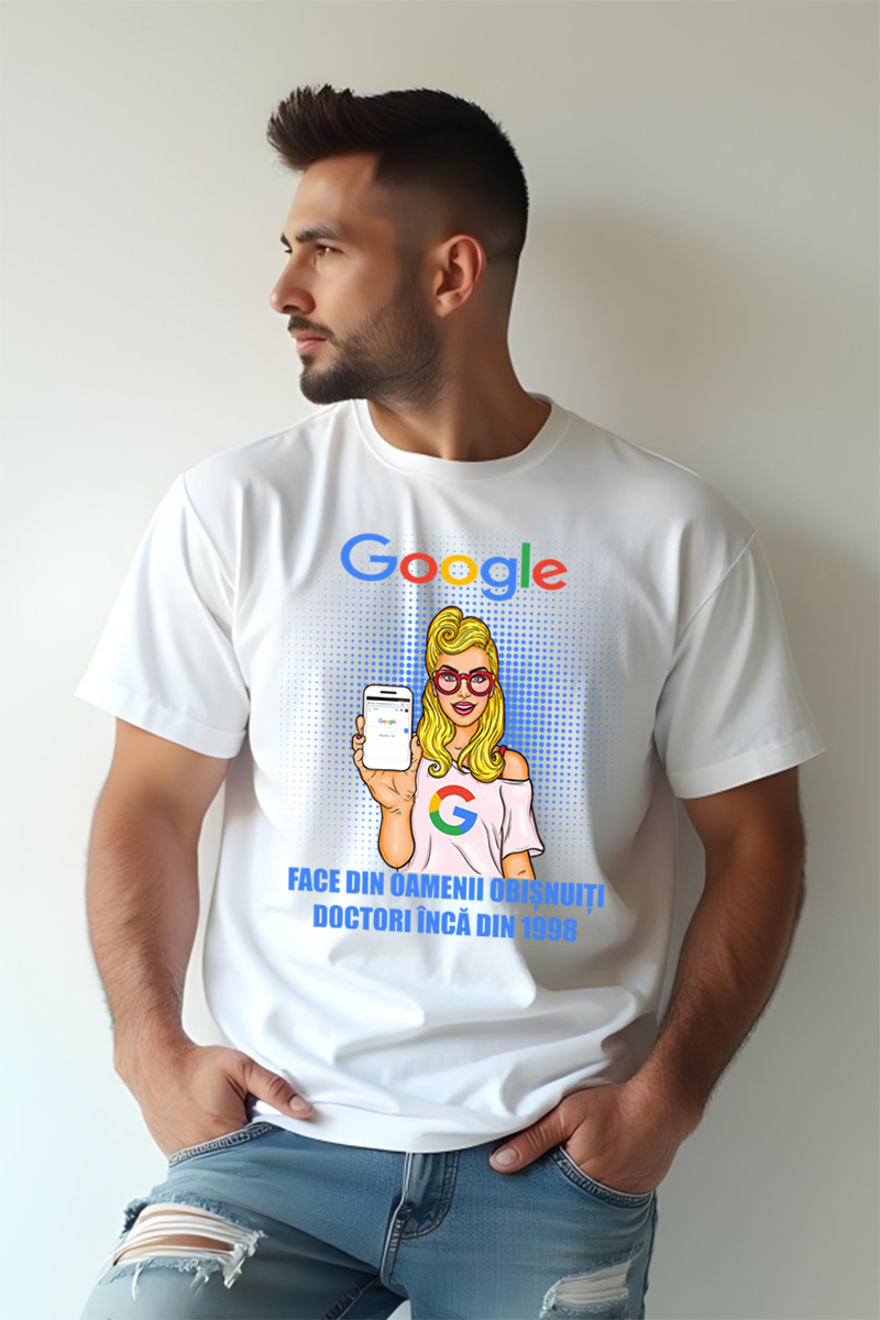 Tricou Oversize - Google Face Doctori - imagine 2