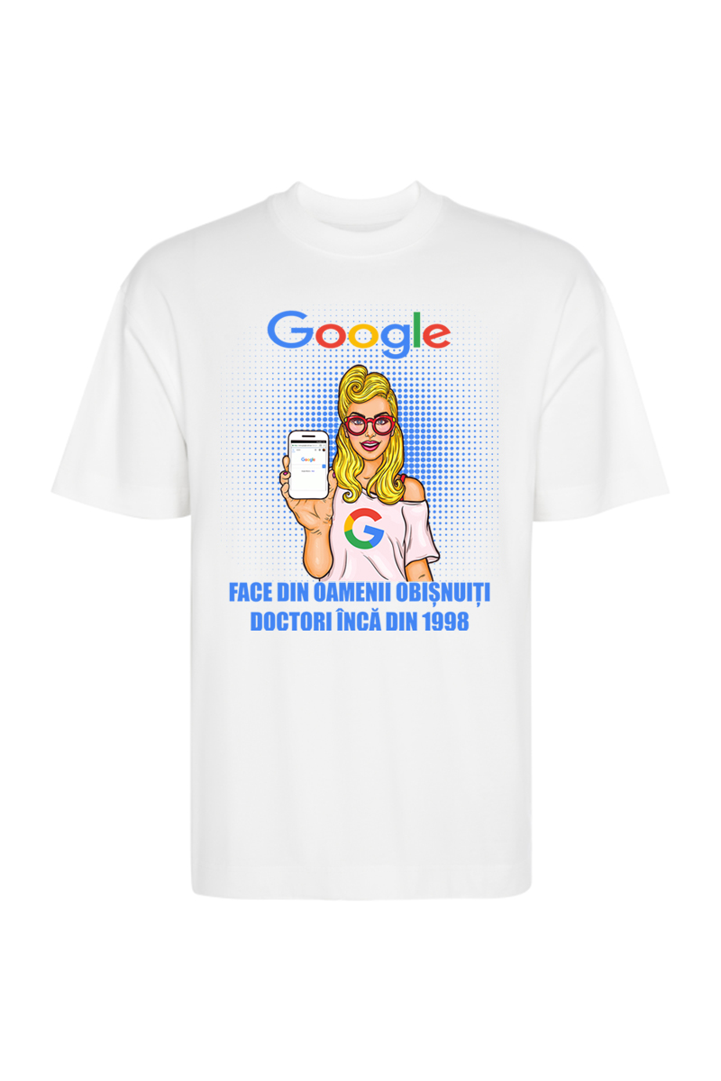 Tricou Oversize - Google Face Doctori - imagine 3