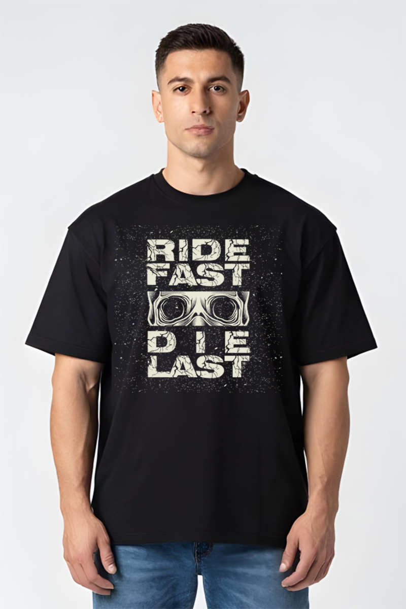 Tricou Oversize - Ride Fast, Die Last - imagine 2