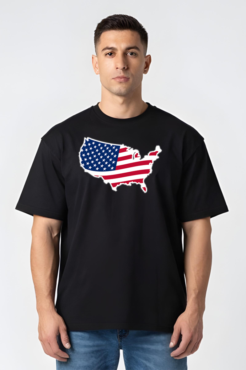Tricou Oversize - Map Flag - imagine 5