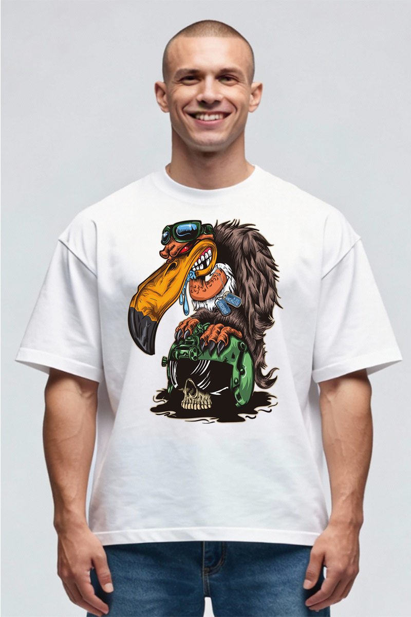 Tricou Oversize - Army Eagle
