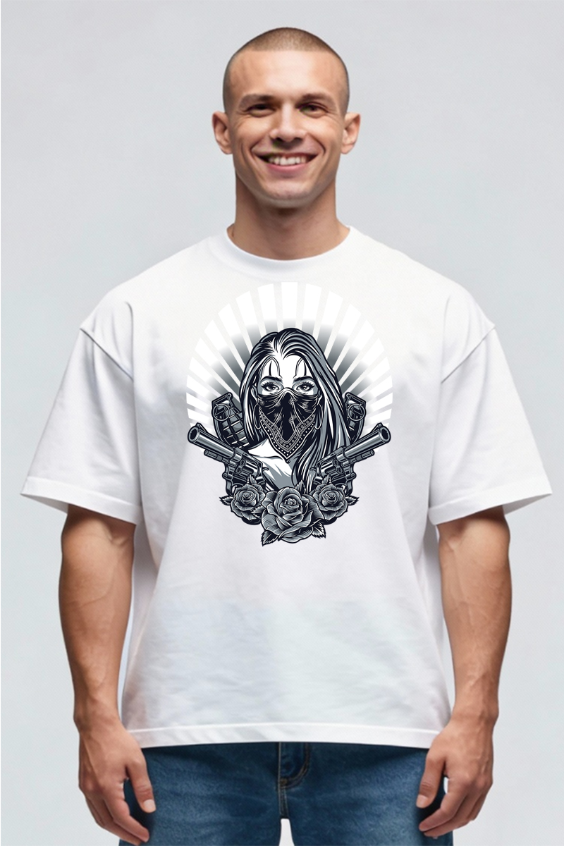 Tricou Oversize - Gangsta Girl