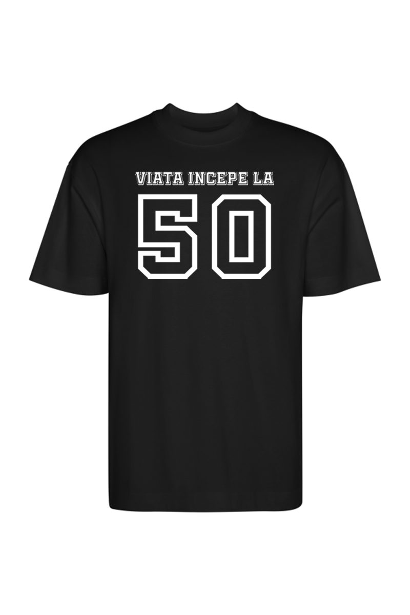 Tricou Oversize - Viața începe la 50 de ani - imagine 6