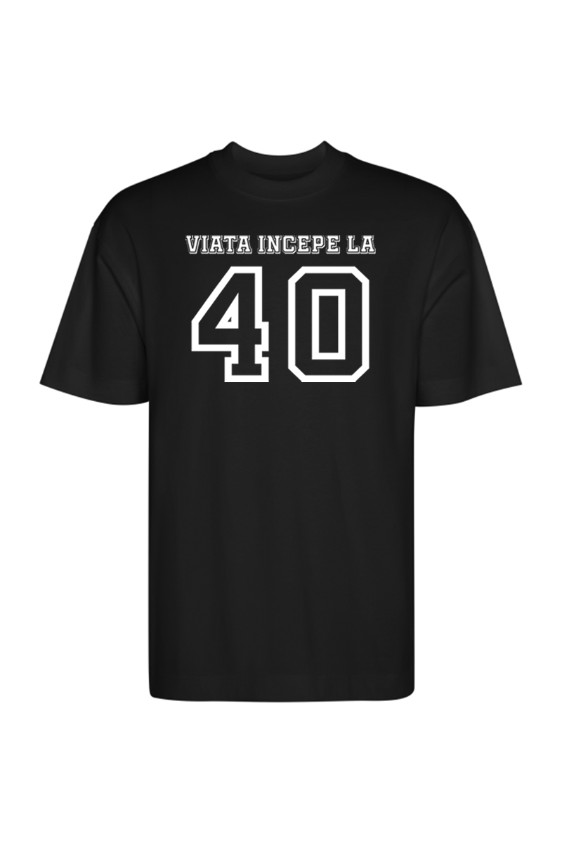 Tricou Oversize - Viața începe la 40 de ani - imagine 6