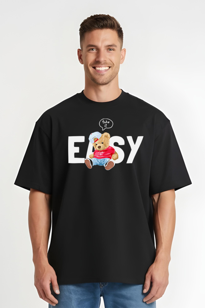 Tricou Oversize - Easy Taddy Bear - imagine 4
