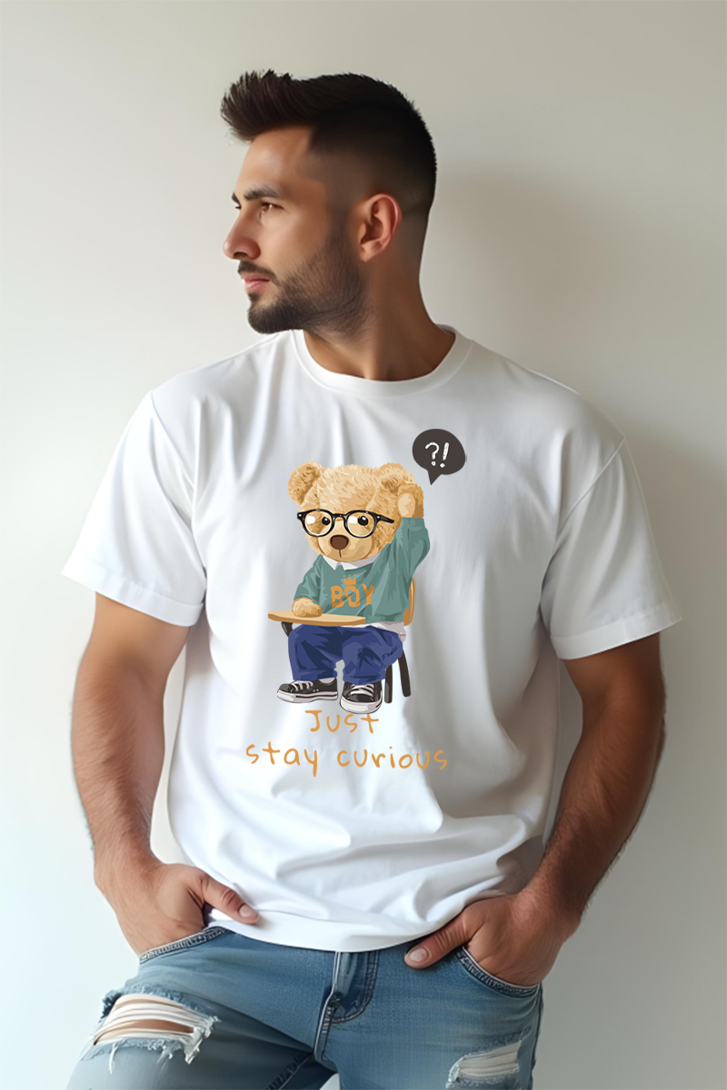 Tricou Oversize - Stay Courios Taddy Bear - imagine 2