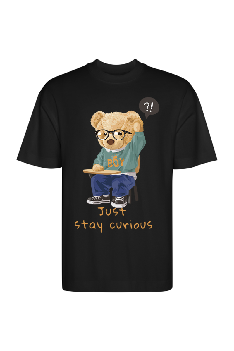Tricou Oversize - Stay Courios Taddy Bear - imagine 6