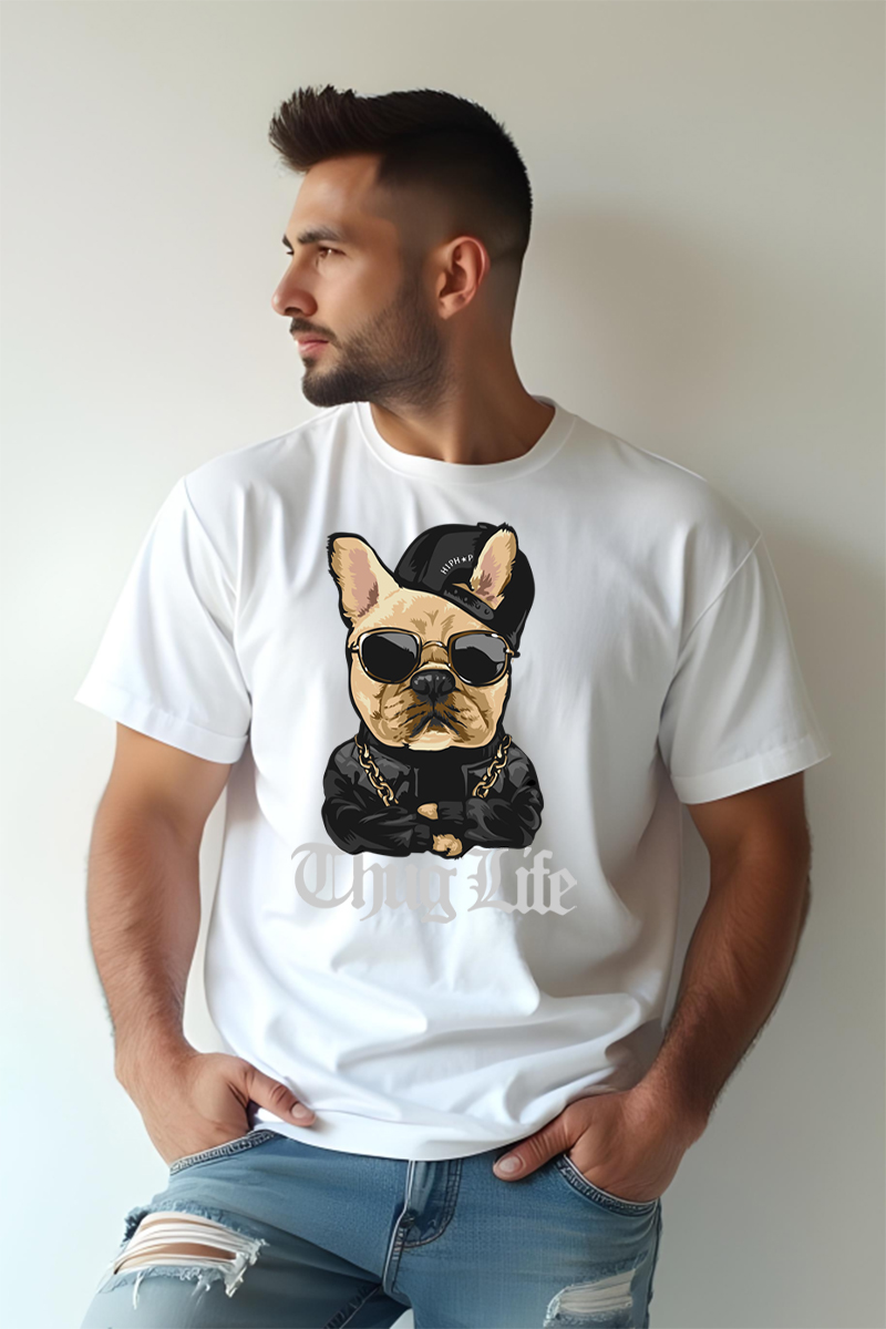 Tricou Oversize - Thug Life Bulldog - imagine 2