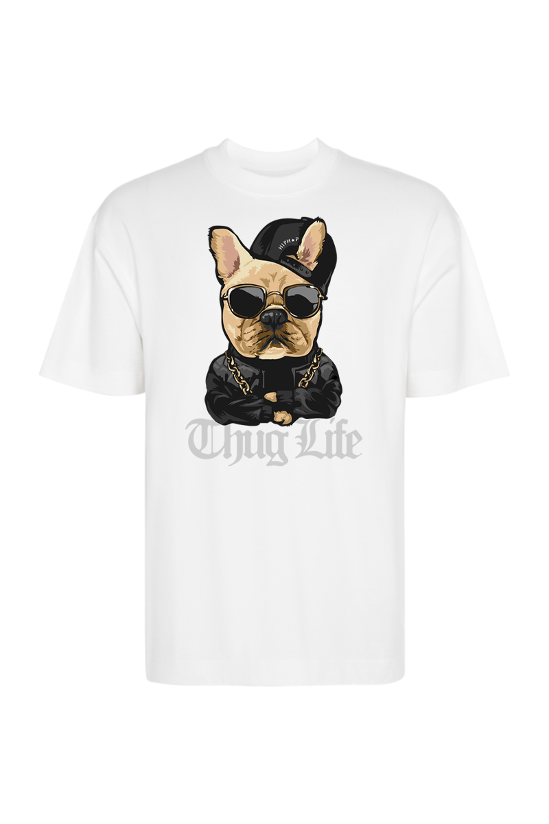 Tricou Oversize - Thug Life Bulldog - imagine 3