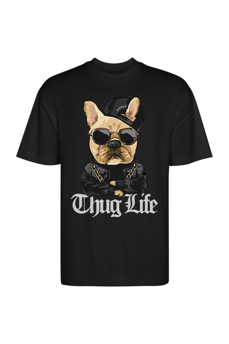 Tricou Oversize - Thug Life Bulldog - imagine 6